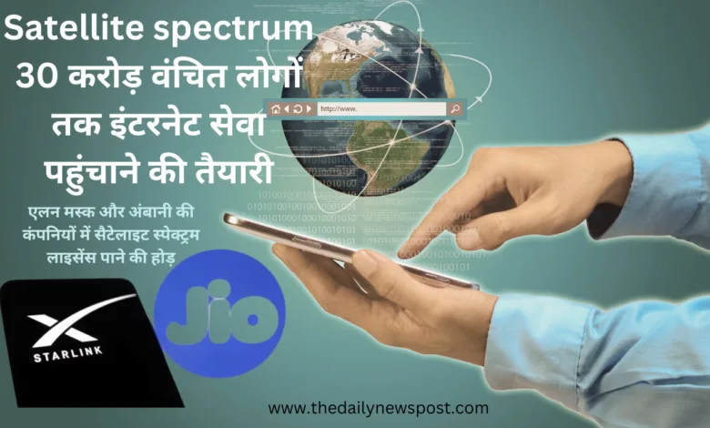 Satellite spectrum, ElonMusk, Starlink, Jio, Ambani