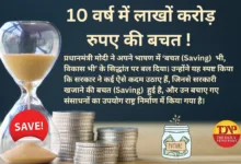 10 वर्ष में लाखों करोड़ रुपए की बचत (Saving)!